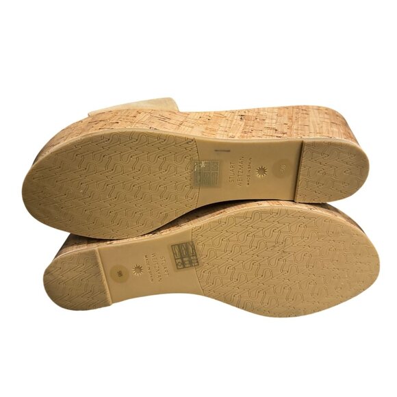 Stuart Weitzman Summer Wedge Women's Tan Suede Slide Sandal, Size 9B WORN ONCE - Picture 9 of 10